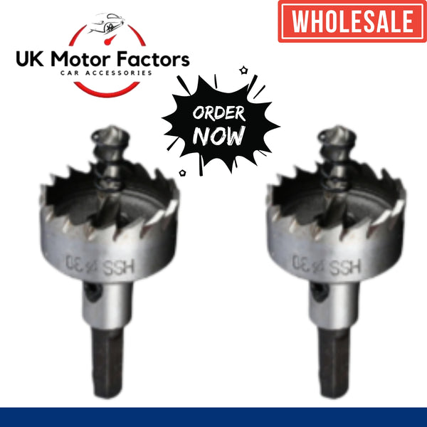 HSS Hole Saw Drill Bits 12-100 mm Stainless Steel Metal, Wood Cutter Hole Saw - UK MOTOR FACTORS