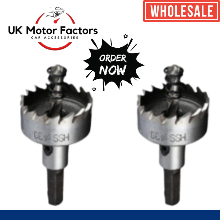 HSS Hole Saw Drill Bits 12-100 mm Stainless Steel Metal, Wood Cutter Hole Saw - UK MOTOR FACTORS