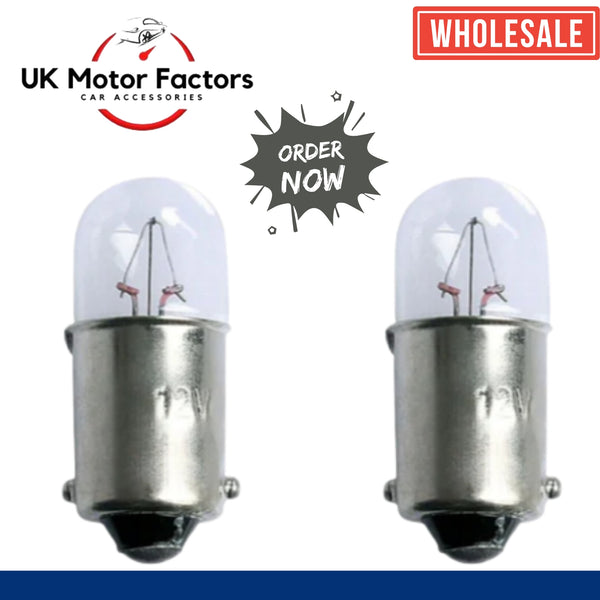 Automotive Car Van Truck Sidelight / Tail Light Bulbs T4 12V-4W MCC BA9S 10 Pcs - UK MOTOR FACTORS
