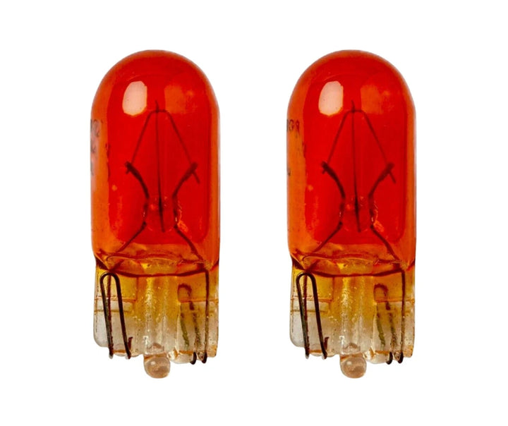 10x T10 501 Amber Capless Car Side indicator Push in Incandescent Bulb 12V-5W - UK MOTOR FACTORS