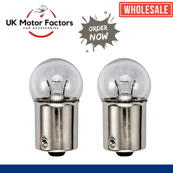 Bulb Side-Tail Push In Number Plate Capless Bulbs Lamps (12V-5W) 10 Pcs 207-bulb - UK MOTOR FACTORS