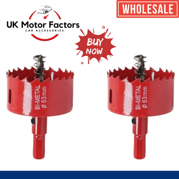 Bi metal Hole Saw M42 Arbor Pilot 53mm Drill Bit for Hole in metal wood Plastic - UK MOTOR FACTORS
