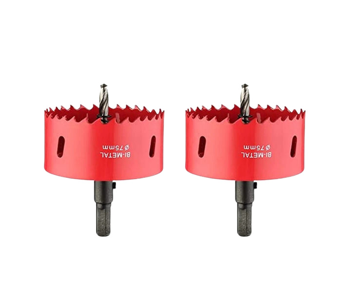 Bi metal Hole Saw M42 Arbor Pilot 75mm Drill Bit for Hole in metal wood Plastic - UK MOTOR FACTORS