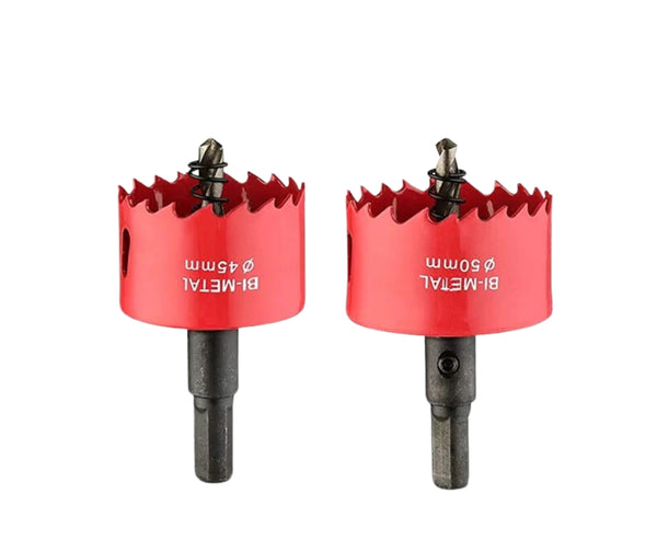 Bi metal Hole Saw M42 38mm 45mm 50mm Drill Bits 3 Pcs Set for Metal Wood Plastic - UK MOTOR FACTORS