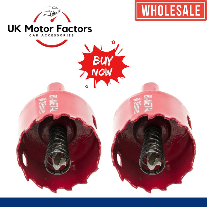 Bi-Metal Hole Saw HSS Hole Cutter Arbor Pilot Drill Bit For Iron Pipe 50-200 mm - UK MOTOR FACTORS