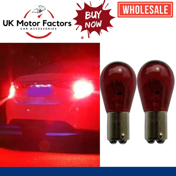 10 x 21/5W Twin Filament Stop / Tail Light Bulbs Car Auto Van BAY15D 380-Red 12V - UK MOTOR FACTORS