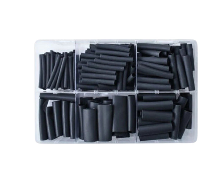 Assorted black adhesive-lined heat shrink tubes
