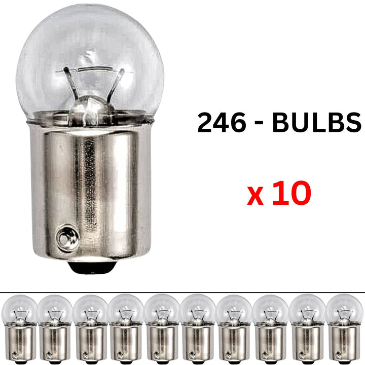 Automotive 246 Side Tail light Car Auto Van Bike Bulb Lamps 24v-10w 10 Pcs bulb - UK MOTOR FACTORS