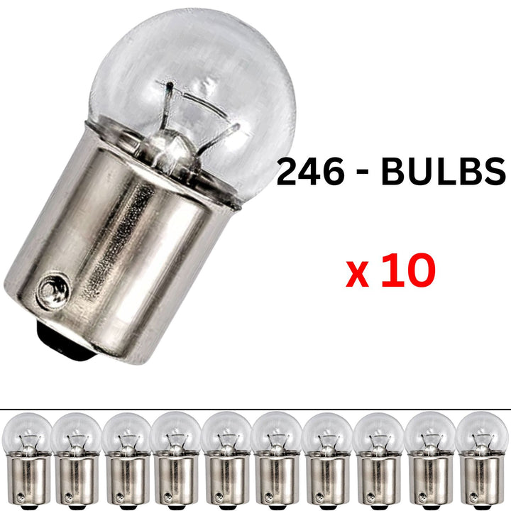 Automotive 246 Side Tail light Car Auto Van Bike Bulb Lamps 24v-10w 10 Pcs bulb - UK MOTOR FACTORS