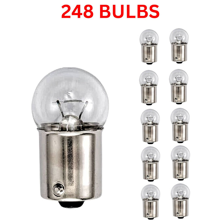 Automotive 248 Side Tail Light Tail Car Bulbs 18mm Heavy Duty 24V-5W 10 Pcs New - UK MOTOR FACTORS