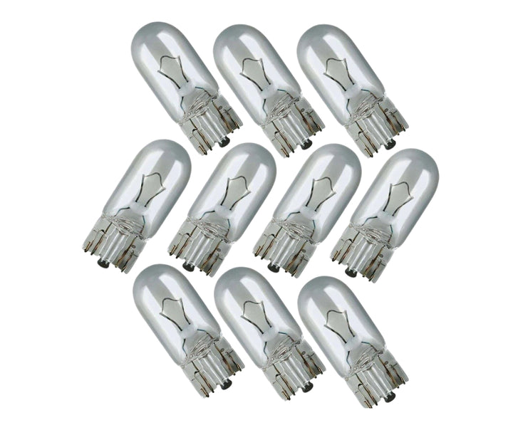 10 x 504 Capless Push In Bulb Dashboard Instrument Light Panel Bulbs 12V-3W T10 - UK MOTOR FACTORS