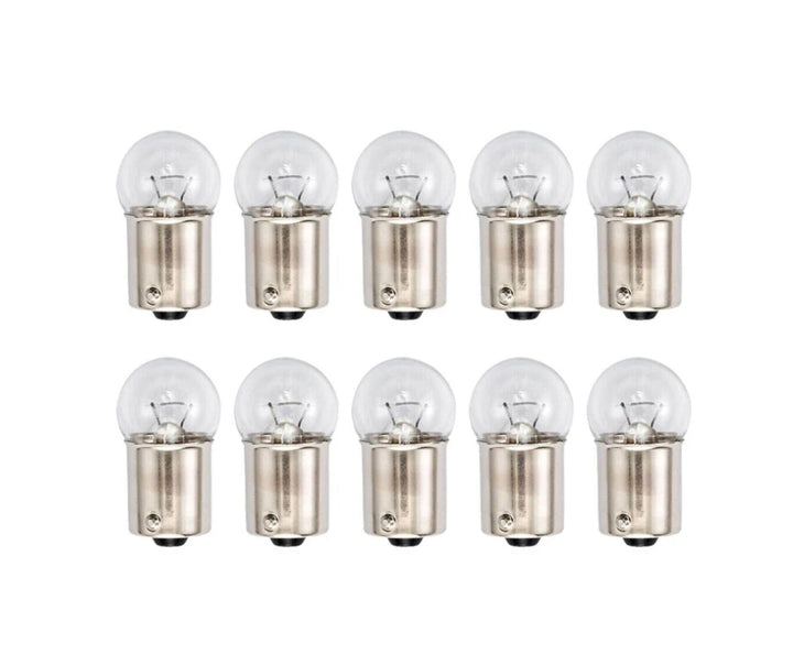 Bulb Side-Tail Push In Number Plate Capless Bulbs Lamps (12V-5W) 10 Pcs 207-bulb - UK MOTOR FACTORS