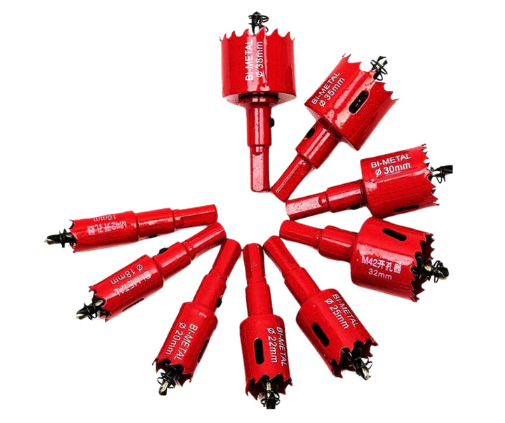 Bi metal Hole Saw M42 Arbor Pilot [45mm 50mm 55mm] Drill Bits Set for Metal Wood - UK MOTOR FACTORS