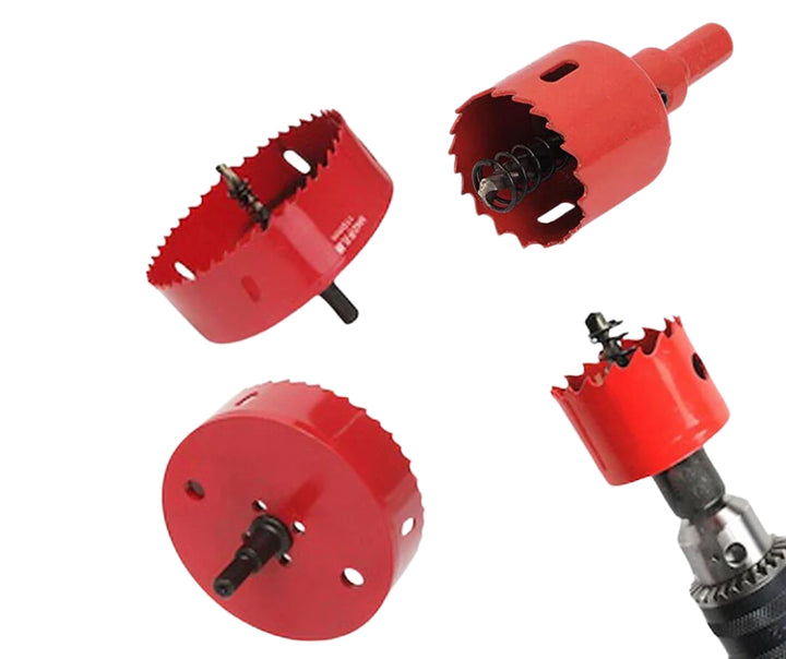 Bi metal Hole Saw 15 mm-200 mm Drill Bit Arbor Pilot Hole Saw Metal Wood Plastic - UK MOTOR FACTORS