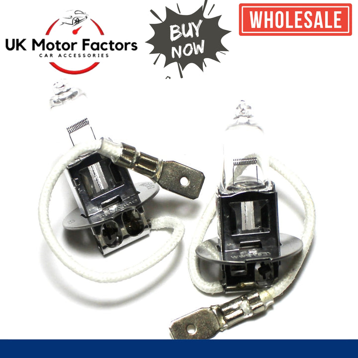 2x H3 Xenon Headlight Bulbs