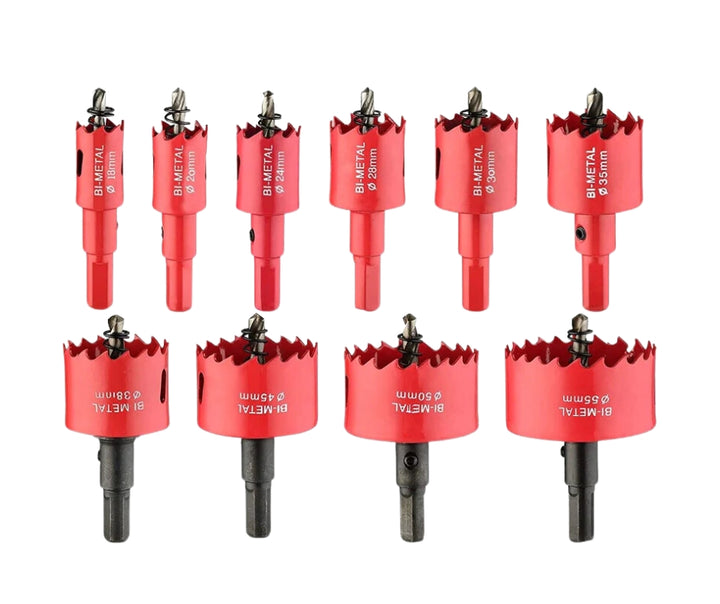 Bi metal Hole Saw [18mm 20mm 24mm 28mm 30mm 35mm 38mm 45mm 50mm 55mm] Drill Bits - UK MOTOR FACTORS