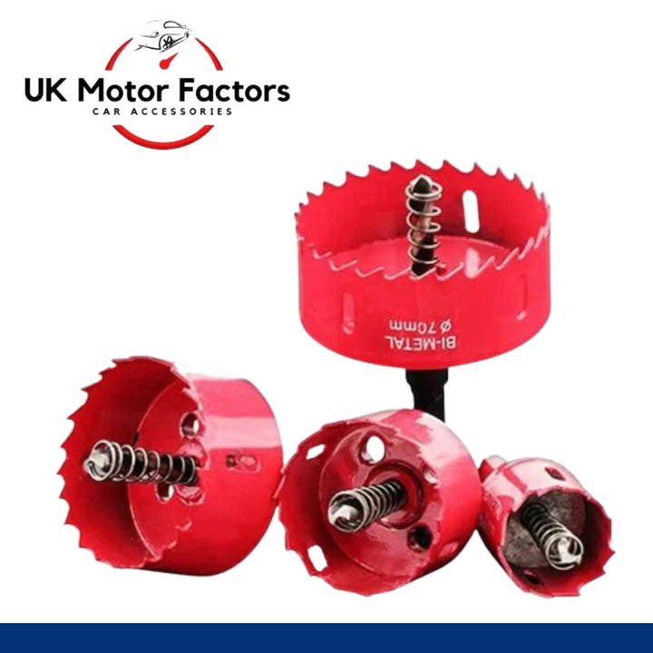 Bi metal Hole Saw M42 38mm 45mm 50mm Drill Bits 3 Pcs Set for Metal Wood Plastic - UK MOTOR FACTORS