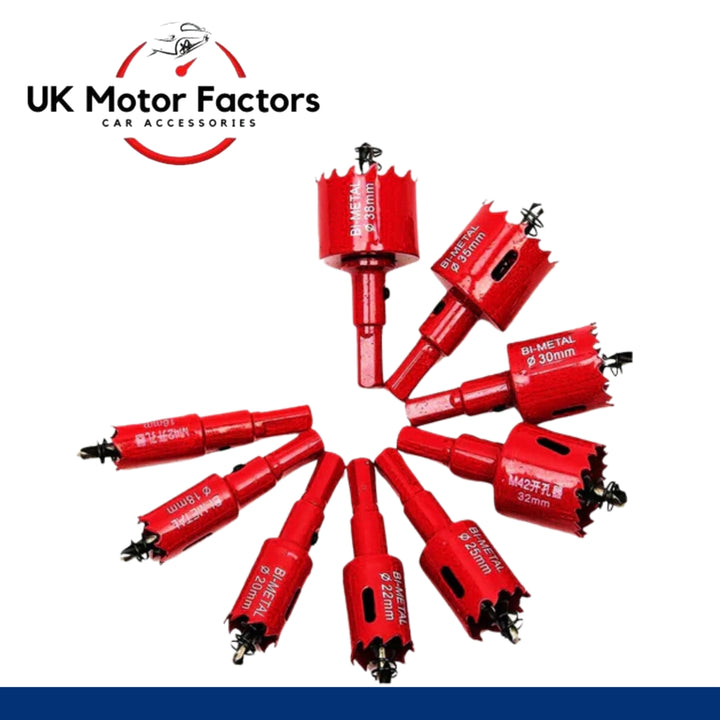 Bi metal Hole Saw M42 Arbor Pilot [45mm 50mm 55mm] Drill Bits Set for Metal Wood - UK MOTOR FACTORS