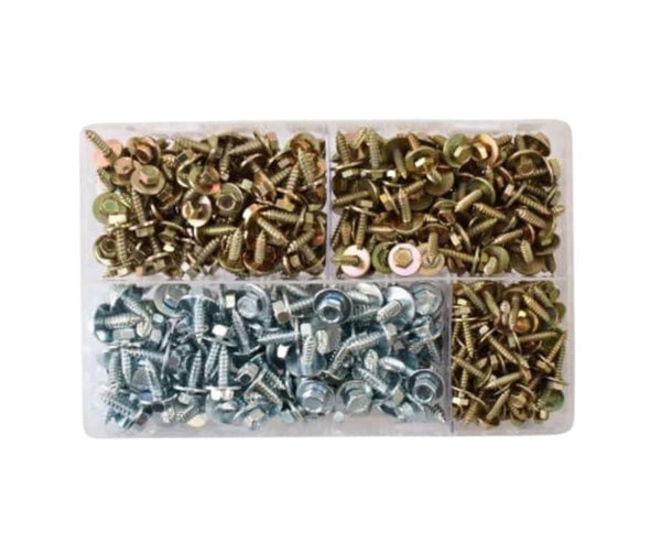 Acme screws with hex-washer head self-drilling 8-14 gauge BZP
