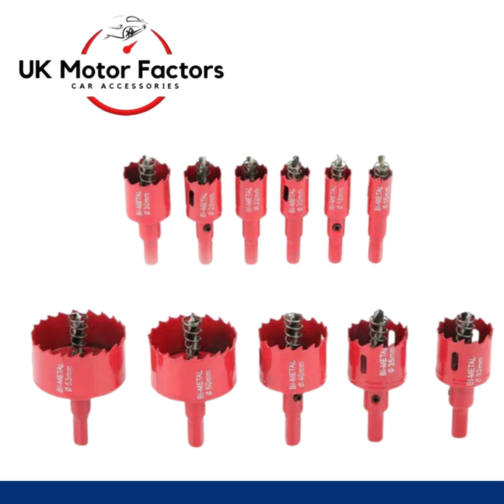 Bi-Metal Hole Saw HSS Hole Cutter Arbor Pilot Drill Bit For Iron Pipe 50-200 mm - UK MOTOR FACTORS