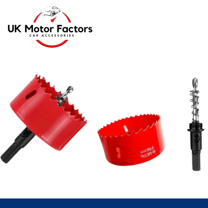 Bi metal Hole Saw M42 38mm 45mm 50mm Drill Bits 3 Pcs Set for Metal Wood Plastic - UK MOTOR FACTORS