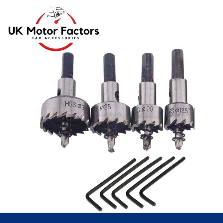 HSS Hole Saw Drill Bits 12-100 mm Stainless Steel Metal, Wood Cutter Hole Saw - UK MOTOR FACTORS