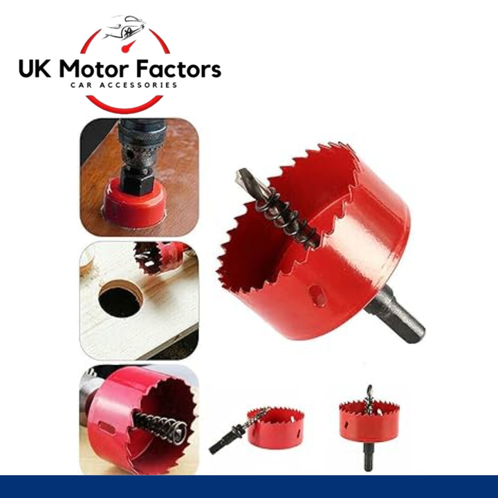 Bi metal Hole Saw [18mm 20mm 24mm 28mm 30mm 35mm 38mm 45mm 50mm 55mm] Drill Bits - UK MOTOR FACTORS