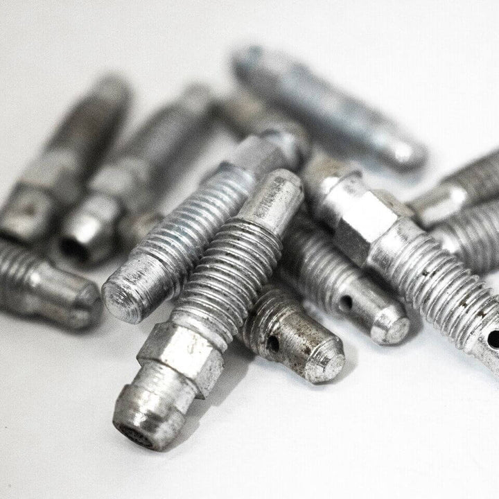 Metric & imperial bleed screws, caliper nipple brake nipples
