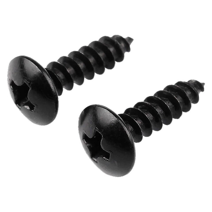 Assorted self-tapping screws black flanged Pozi
