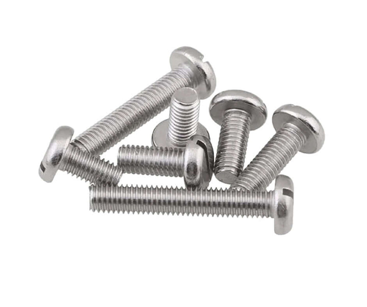 Machine screws with nuts and washers, metric M3-M5 round head
