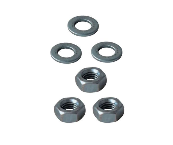 Machine screws with nuts and washers, metric M3-M5 round head
