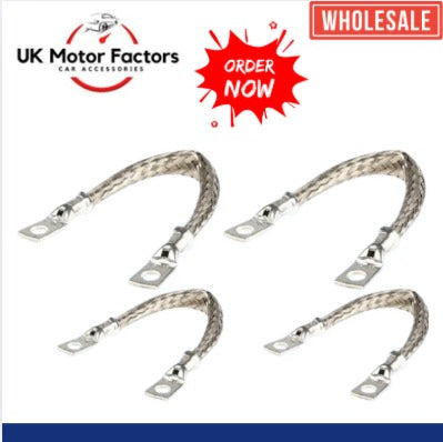 Battery - Starter Lead Power Earth Strap Braided Cable for Car, Van, Truck - 12/24V (3 Sizes Available)