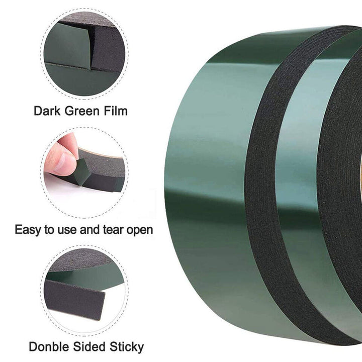 
Heavy-duty black double-sided foam tape with strong adhesive
