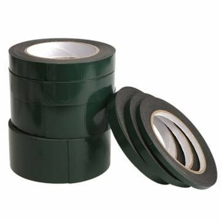 Heavy-duty black double-sided foam tape with strong adhesive