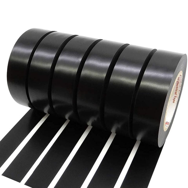 PVC electrical insulation tape 19mm x 20m fire retardant 6 rolls
